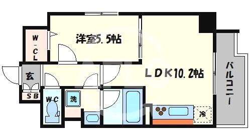 ノーブルスクエア新町の間取り写真