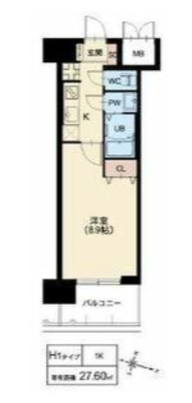 スプランディッド京橋EASTの間取り写真
