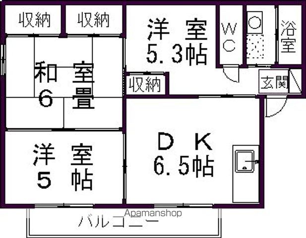 井原鉄道 川辺宿駅 徒歩13分 2階建 築28年の間取り写真