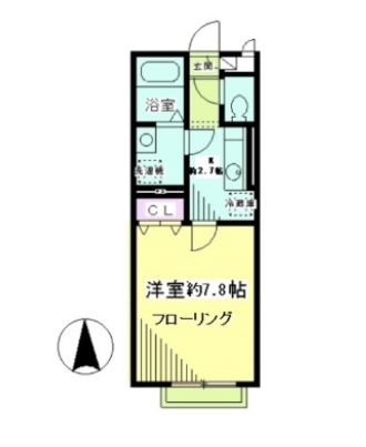 東急田園都市線 桜新町駅 徒歩5分 2階建 築19年の間取り写真