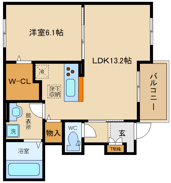 近鉄南大阪線 藤井寺駅 徒歩10分 2階建 築3年の間取り写真