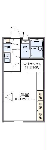 レオパレスＭＥＬＵＫＵの間取り