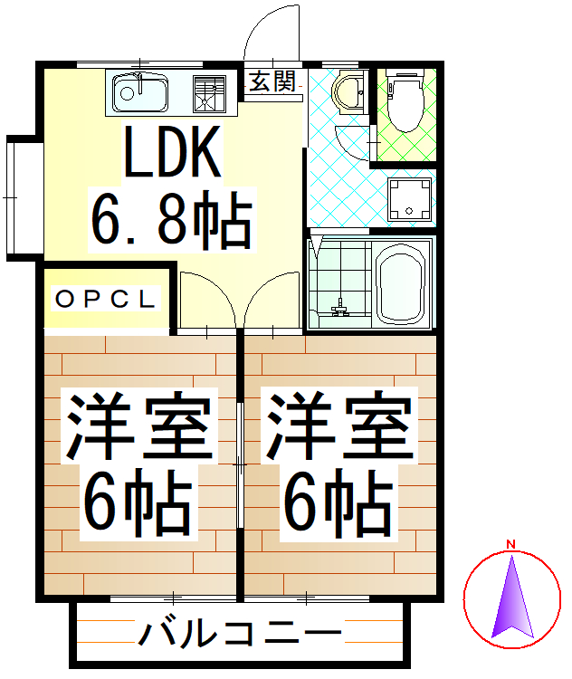 日昇コーポラスIの間取り