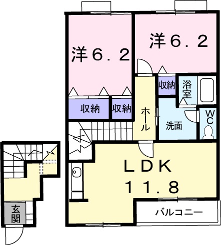 クラール・Mの間取り