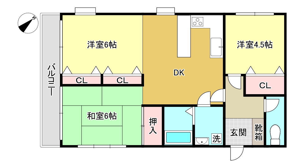 伊東市宇佐美のマンションの間取り