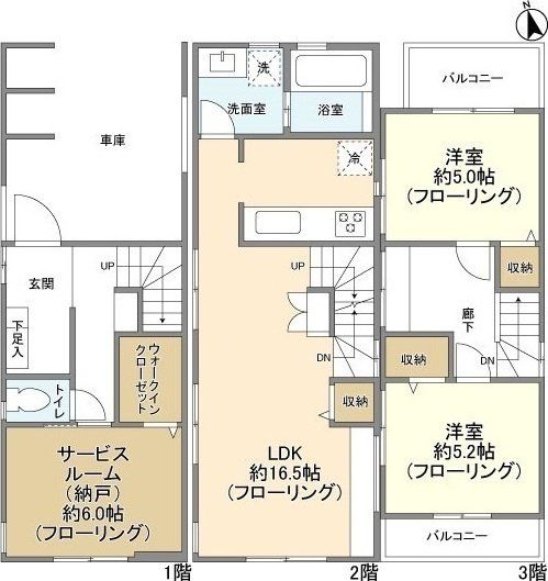 東京都豊島区要町１（一戸建）の賃貸物件の間取り