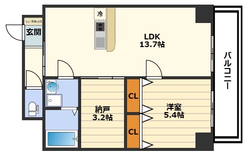 アプリーレ中之島の間取り