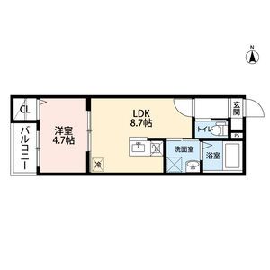 愛知県名古屋市天白区野並４（アパート）の賃貸物件の間取り