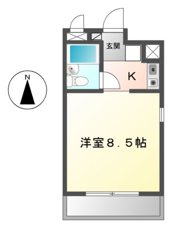 名古屋市熱田区新尾頭のマンションの間取り