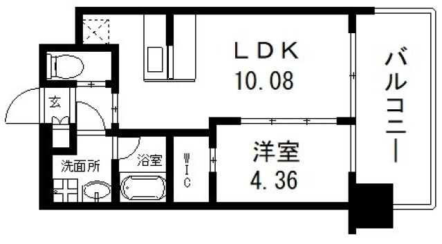 東大阪市荒本新町のマンションの間取り