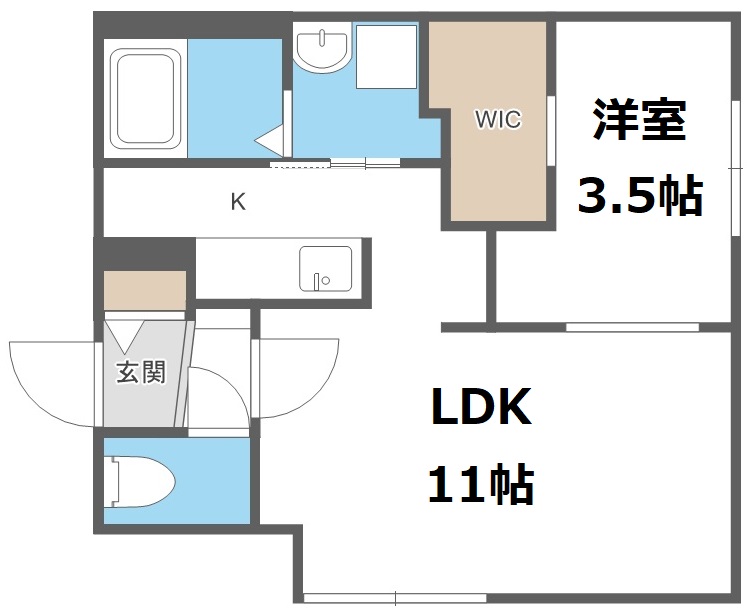 エアフォルク学園前の間取り