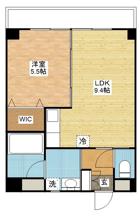 長崎市築町のマンションの間取り