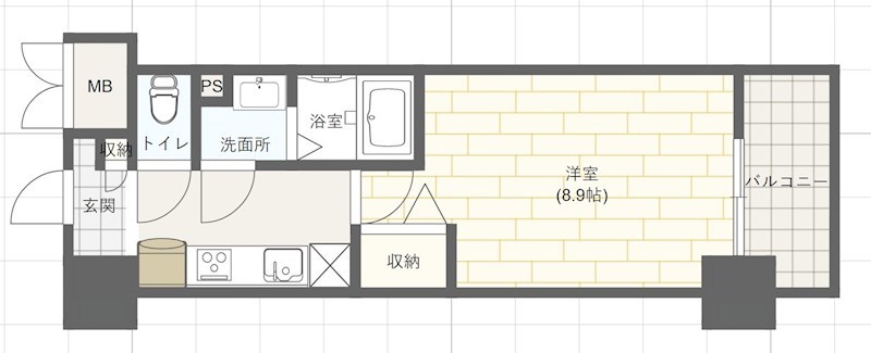 姫路市忍町のマンションの間取り