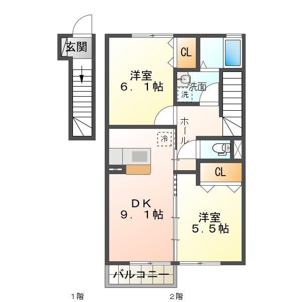 MARCHE高茶屋の間取り