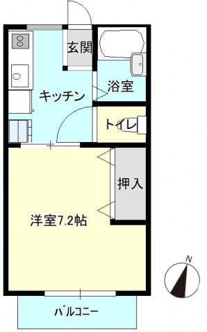 コウモトヒルズB(管理物件)の間取り