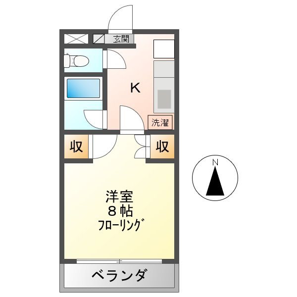 小諸市赤坂のマンションの間取り