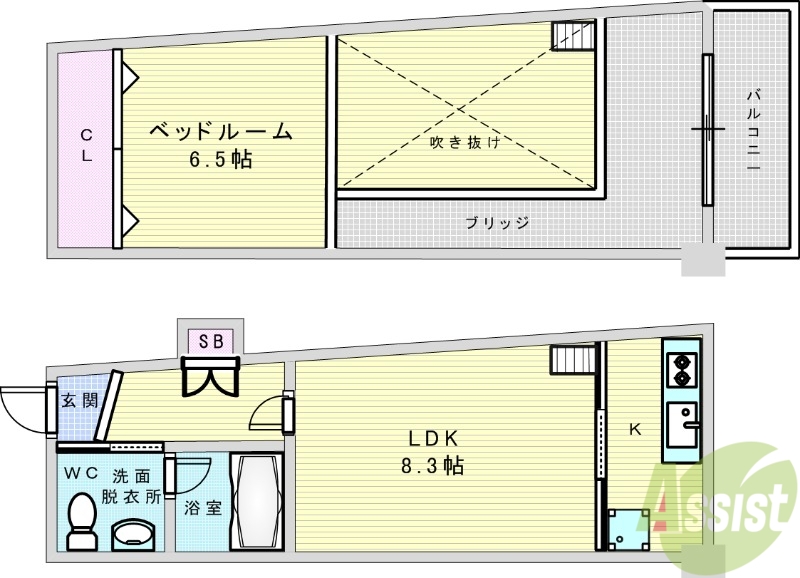 【ＳＴＡＤＩＯＮの間取り】