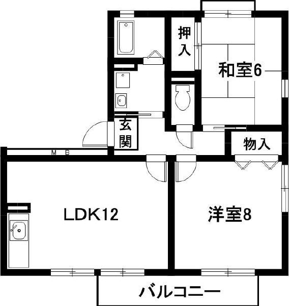 長久手市作田のアパートの間取り