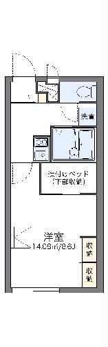 レオパレス秋桜ＡIIの間取り