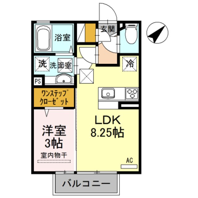 和歌山市狐島のアパートの間取り