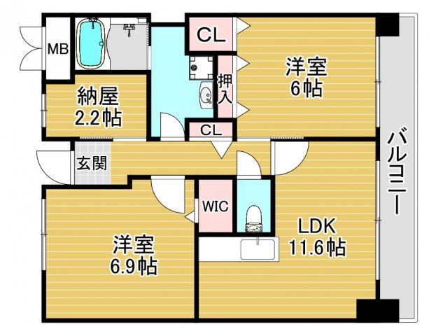 ラフィーネフォレスタの間取り