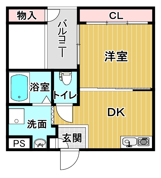 堺市堺区櫛屋町東のマンションの間取り