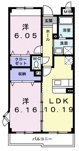 御前崎市池新田のマンションの間取り