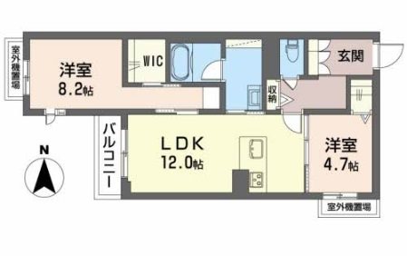 シャーメゾン　セレナイトの間取り