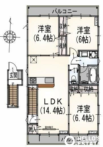 サンライズ国立の間取り