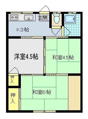 コーポ喜入Iの間取り