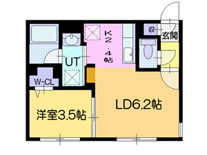 札幌市厚別区厚別西二条のマンションの間取り