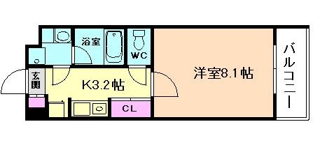 ベルフェリーク天満橋の間取り