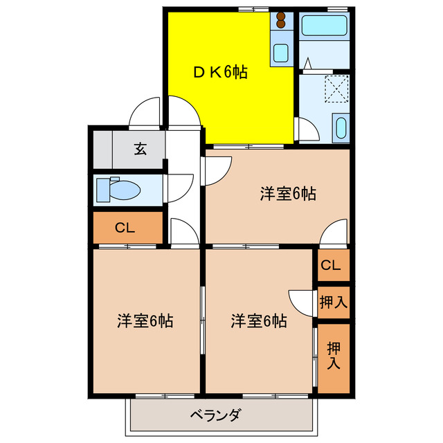 パークハイツアサイの間取り