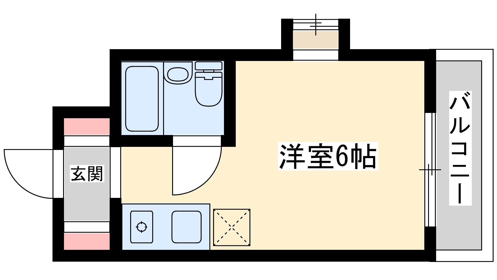 大阪市淀川区新北野のマンションの間取り