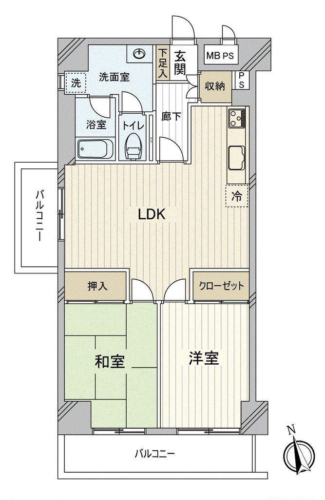 石神井公園スカイハイツの間取り