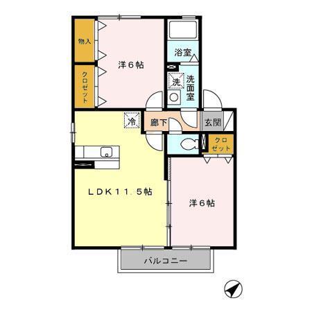 メゾン　アルカディアＡ棟の間取り