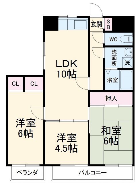 シティハイム田町の間取り