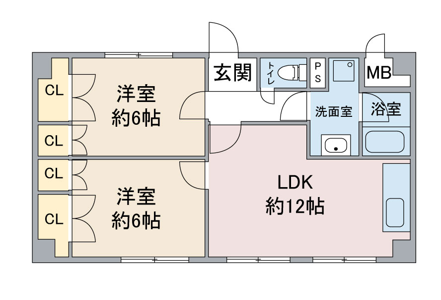 レージュ名西の間取り