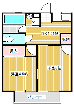 シティハイムシャトーの間取り