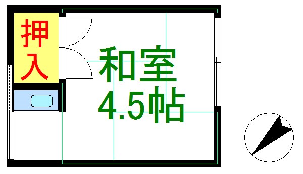 荒川区町屋のアパートの間取り