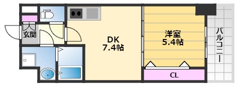 シティーコート大小路駅前の間取り