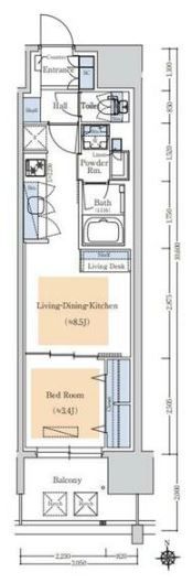 大阪市西区阿波座のマンションの間取り