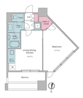 レジディア市ヶ谷　０５０４号室　５階の間取り