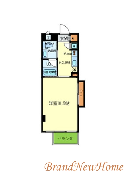 堺市堺区出島海岸通のマンションの間取り