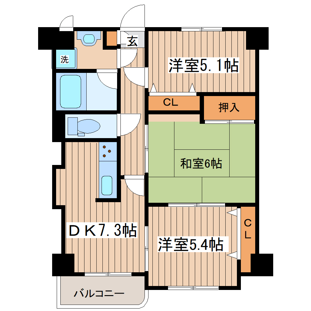 フォレスタ後楽の間取り