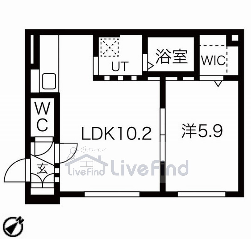 札幌市白石区本郷通のマンションの間取り