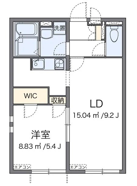 クレイノ桜山の間取り