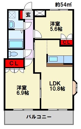 北九州市八幡西区市瀬のアパートの間取り