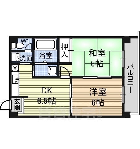 名古屋市北区楠のマンションの間取り