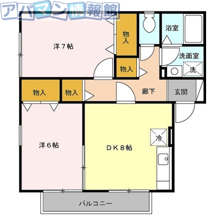 セジュール荻川Ｂの間取り